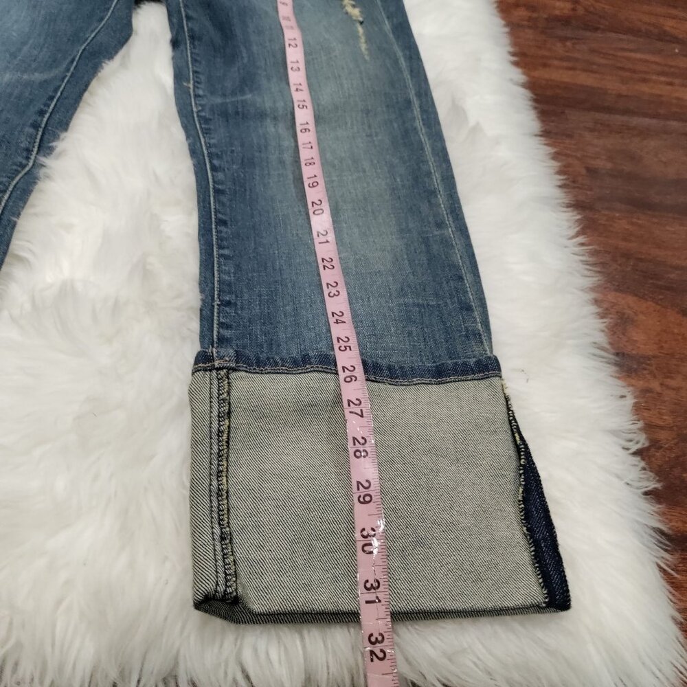 Calvin Klein Jeans Vintage Low Rise Classic 80s Capris Distressed Denim Size 29 - Picture 12 of 12